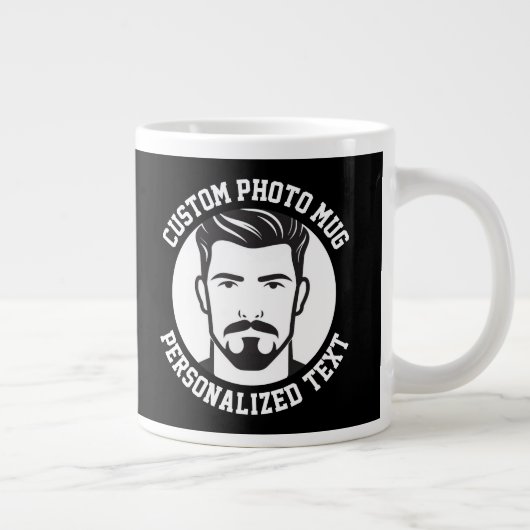 My Face on a BLACK Custom Giant Coffee Mug ジャンボコーヒーマグカップ (右)