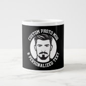 My Face on a BLACK Custom Giant Mug ジャンボコーヒーマグカップ (正面)