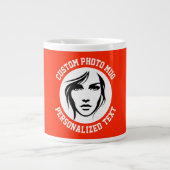 My Face on a BRIGHT RED Custom Giant Mug ジャンボコーヒーマグカップ (正面)
