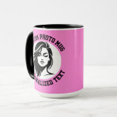 My Face on a CARNATION PINK Large Custom Combo Mug マグカップ (正面左)