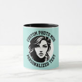 My Face on a Custom Combo Mug TURQUOISE GREEN マグカップ (中央)