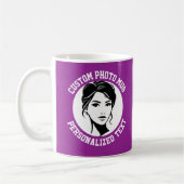 My Face on a Custom Mug PLUM PURPLE コーヒーマグカップ (左)