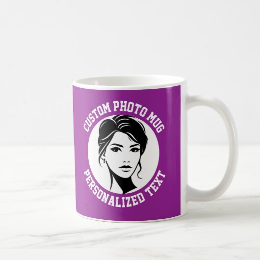 My Face on a Custom Mug PLUM PURPLE コーヒーマグカップ (右)