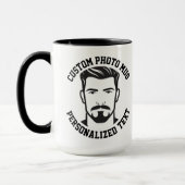 My Face on a Large Custom Combo Mug COLLEGE Text マグカップ (左)