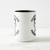 My Face on a Large Custom Combo Mug COLLEGE Text マグカップ (中央)