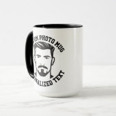 My Face on a Large Custom Combo Mug COLLEGE Text マグカップ (正面左)