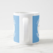 My Face on a POWDER BLUE Custom ジャンボコーヒーマグカップ (裏面)