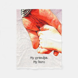 My Father My Hero Father's Day Design フリースブランケット