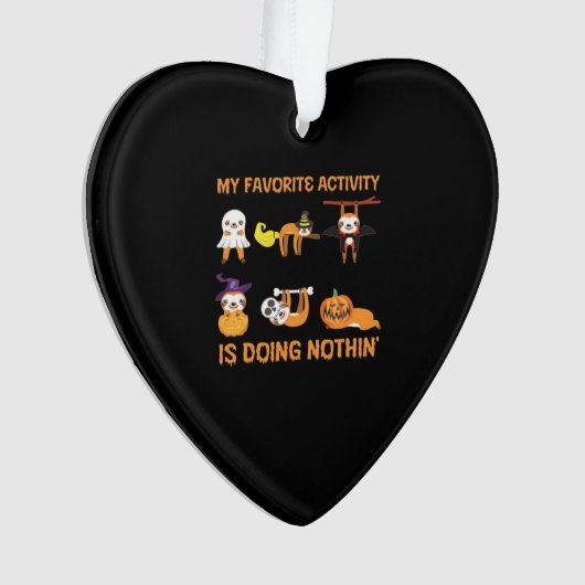 My Favorite Activity Is Doing Nothin' Retro Sloth  オーナメント (正面)