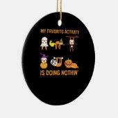 My Favorite Activity Is Doing Nothin' Retro Sloth セラミックオーナメント (右)