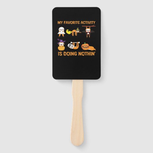 My Favorite Activity Is Doing Nothin' Retro Sloth  ハンドファン (正面)