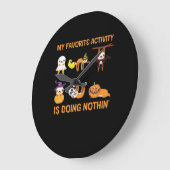 My Favorite Activity Is Doing Nothin' Retro Sloth  ラージ壁時計 (傾斜)