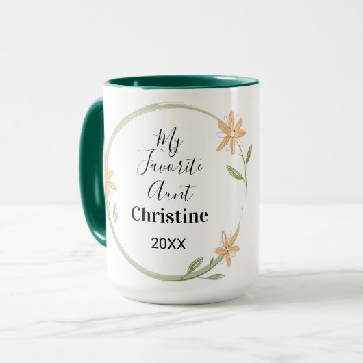 My Favorite Aunt 1 Photo Custom Mug マグカップ (正面左)