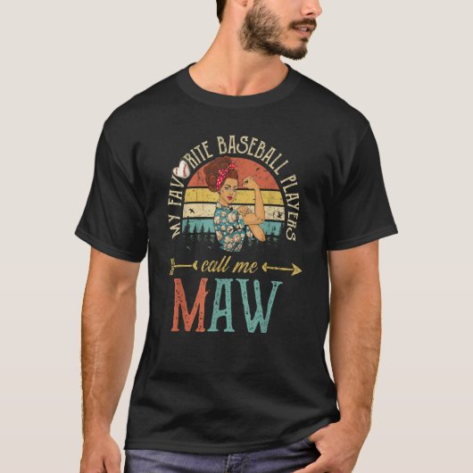 My Favorite Baseball Players Call Me Maw Women Gra Tシャツ (正面)