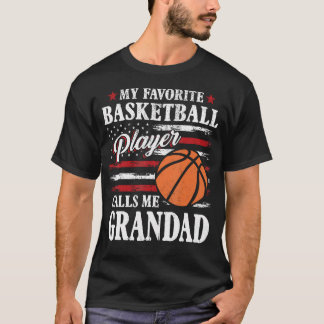 My Favorite Basketball Player Calls Me Grandad Usa Tシャツ
