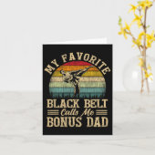 My Favorite Black Belt Calls Me Bonus Dad Father's カード (黄色い花)