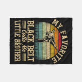 My Favorite Black Belt Calls Me Little Brother Fun フリースブランケット (正面(横))