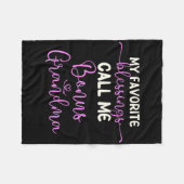 My Favorite Blessings Call Me Bonus Grandma Mother フリースブランケット (正面(横))