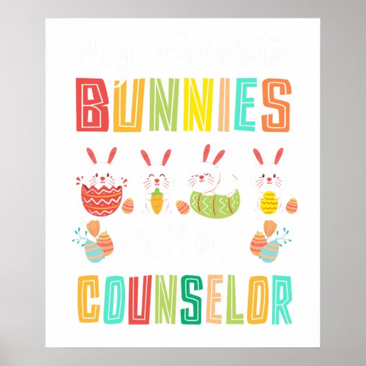 my favorite bunnies call me counselor, retro, vint ポスター (正面)