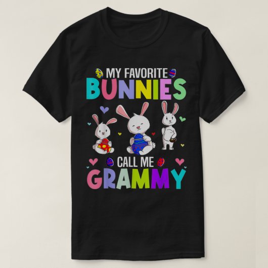 My Favorite Bunnies Call Me Grammy Family Easter P Tシャツ (デザイン正面)
