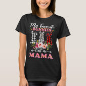 My Favorite Bunnies Call Me Mama Easter Leopard Tシャツ (正面)