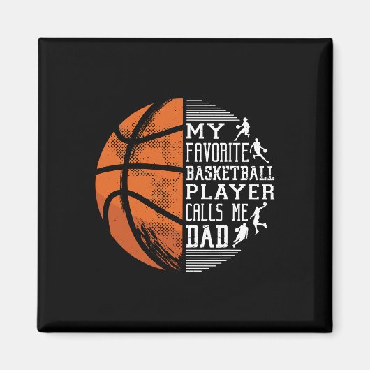 My Favorite Bysketbyll Player Calls Me Dad Bysketb マグネット (正面)