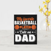 My Favorite Bysketbyll Player Calls Me Dad Father' カード (黄色い花)