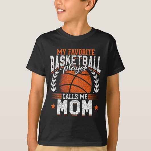 My Favorite Bysketbyll Player Calls Me Mom Bysketb Tシャツ (正面)