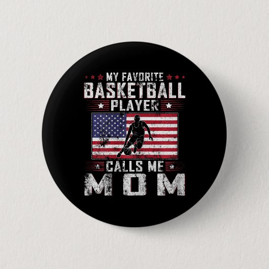 My Favorite Bysketbyll Player Calls Me Mom Mother  缶バッジ (正面)
