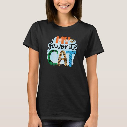 My Favorite Cat Graphic Patchwork Tシャツ (正面)
