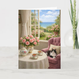 My Favorite Chair , Cat Blank Card  カード