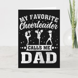 My Favorite Cheerleader Calls Me Dad Father's Day  カード