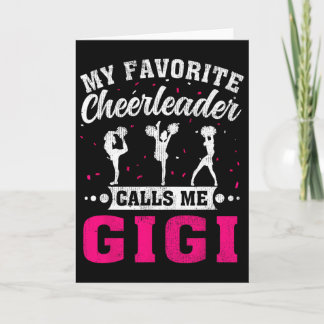 My Favorite Cheerleader Calls Me Gigi Mother's Day カード