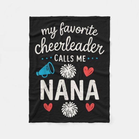 My Favorite Cheerleader Calls Me Nana Grandma Chee フリースブランケット (正面)