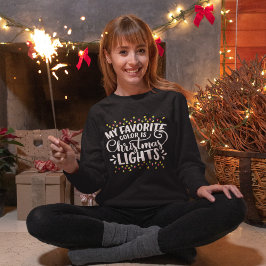 My Favorite Color is Christmas Ligths Christmas スウェットシャツ