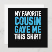 My Favorite Cousin Sister Brother Aunt Uncle Gift 招待状 (正面/裏面)