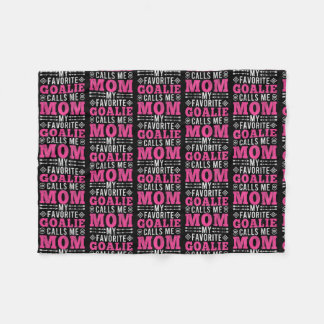 My Favorite Goalie Calls Me Mom Soccer Mom  フリースブランケット