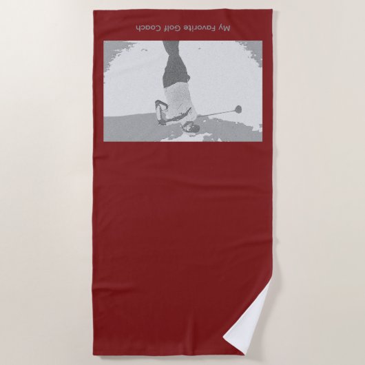 My Favorite Golf Coach ビーチタオル (正面)