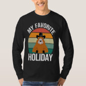MY FAVORITE HOLDIDAY  GROUNDHOG DAY SUNSET RETRO Tシャツ (正面)
