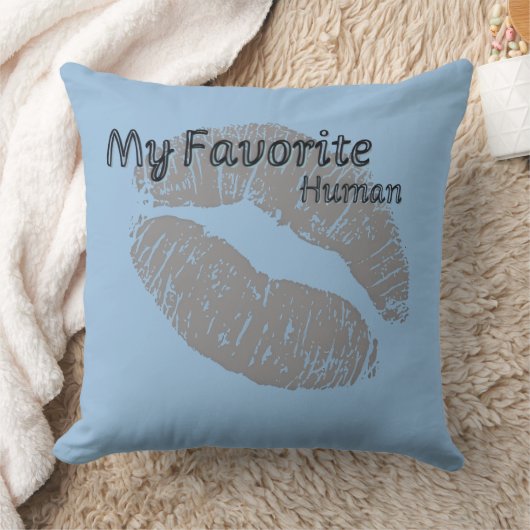 🔥 My Favorite Human Pillow – Romantic Lips Print クッション (ブランケット)