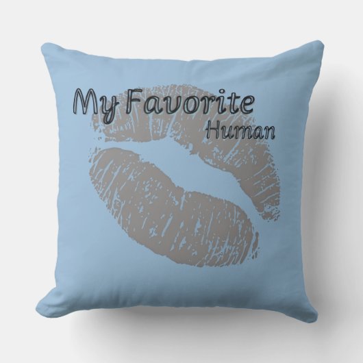 🔥 My Favorite Human Pillow – Romantic Lips Print  クッション (正面)
