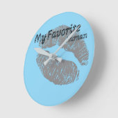 My Favorite Human Wall Clock – Romantic Lips Art H ラウンド壁時計 (傾斜)
