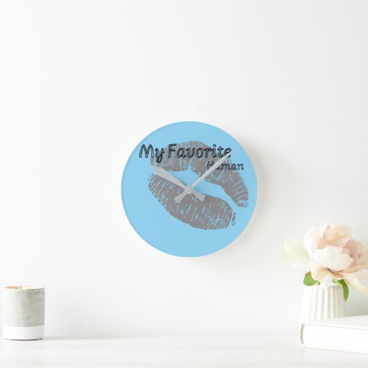 My Favorite Human Wall Clock – Romantic Lips Art H ラウンド壁時計 (ホーム)