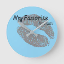 My Favorite Human Wall Clock – Romantic Lips Art H