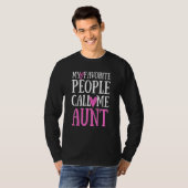 My Favorite People Call Me Aunt Heart Mother's Day Tシャツ (正面フル)