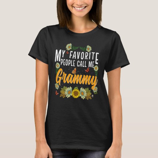 My Favorite People Call Me Grammy Mothers Day Tシャツ (正面)