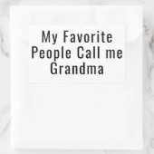 My Favorite People Call Me Grandma 長方形シール (バッグ)