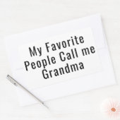 My Favorite People Call Me Grandma 長方形シール (封筒)