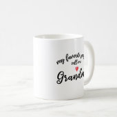 My Favorite People Call Me Grandma Heart Gift コーヒーマグカップ (正面右)