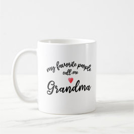 My Favorite People Call Me Grandma Heart Gift コーヒーマグカップ